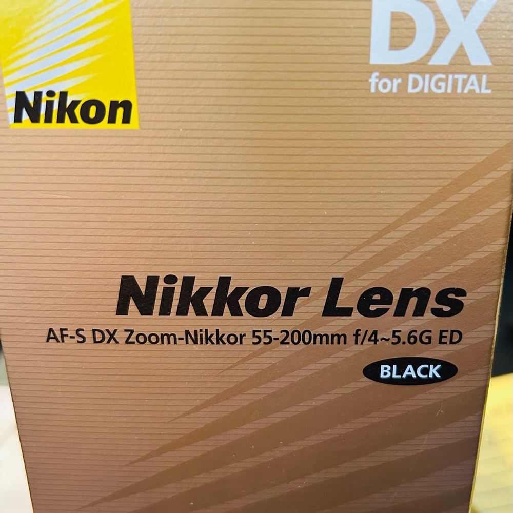 Zoom 55 to 200 camera lens